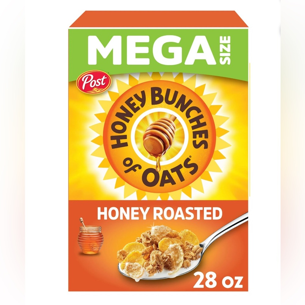 3 boxes Honey Bunches of Oats Mega Size Cereal
